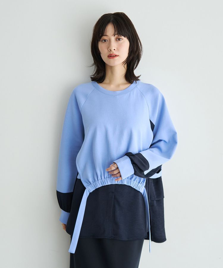 Editt by YECCA VECCA「シャツレイヤードデザインプルオーバー」|Tシャツ・カットソー|Blue