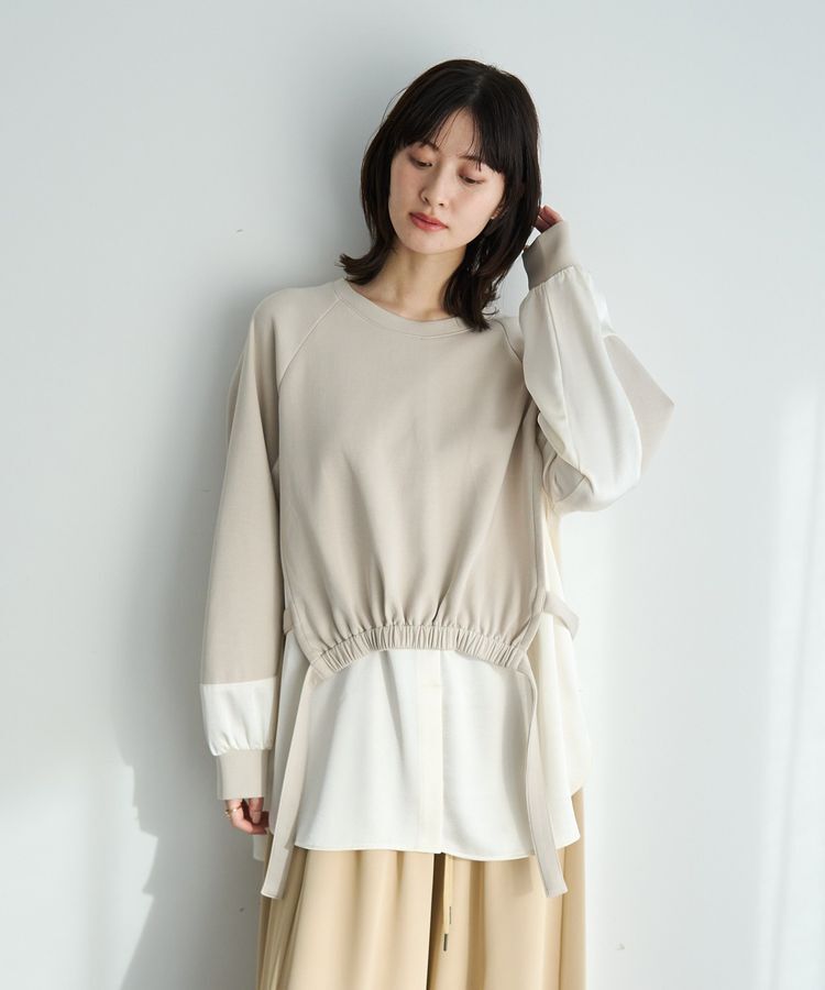 Editt by YECCA VECCA「シャツレイヤードデザインプルオーバー」|Tシャツ・カットソー|