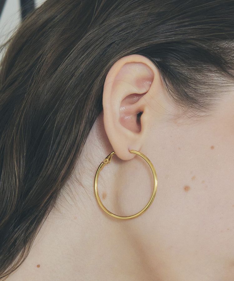 YECCA VECCA「ステンレスフープピアス」|ピアス|Gold