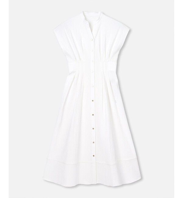 LOULOU WILLOUGHBY「【LOULOU WILLOUGHBY】リップルタックワンピース」|ワンピース|ホワイト