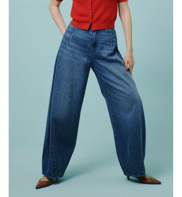 allureville「セミバギーデニムパンツ」|デニム|