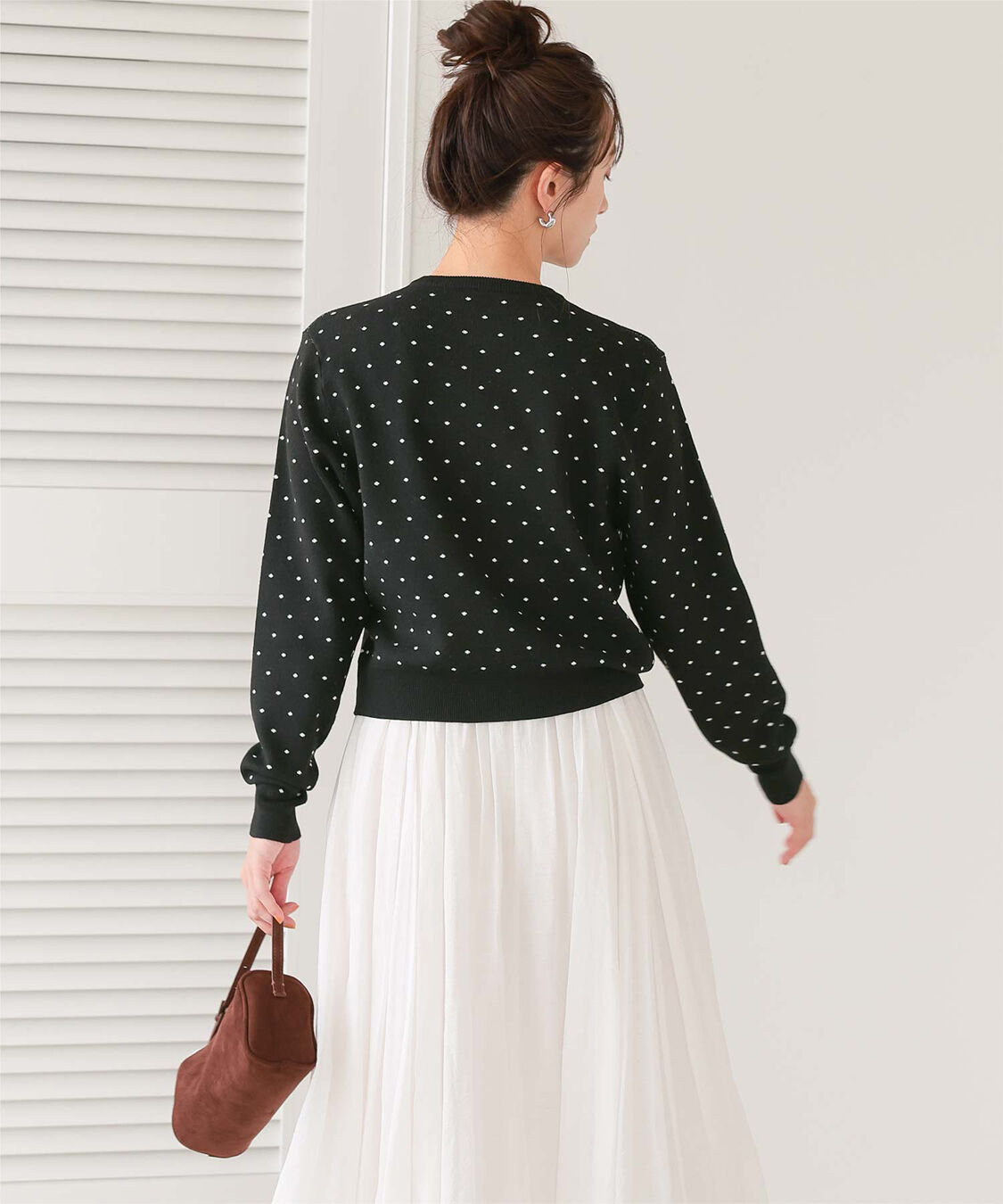 titivate「ドットジャガードニットカーディガン」|ニット・セーター|