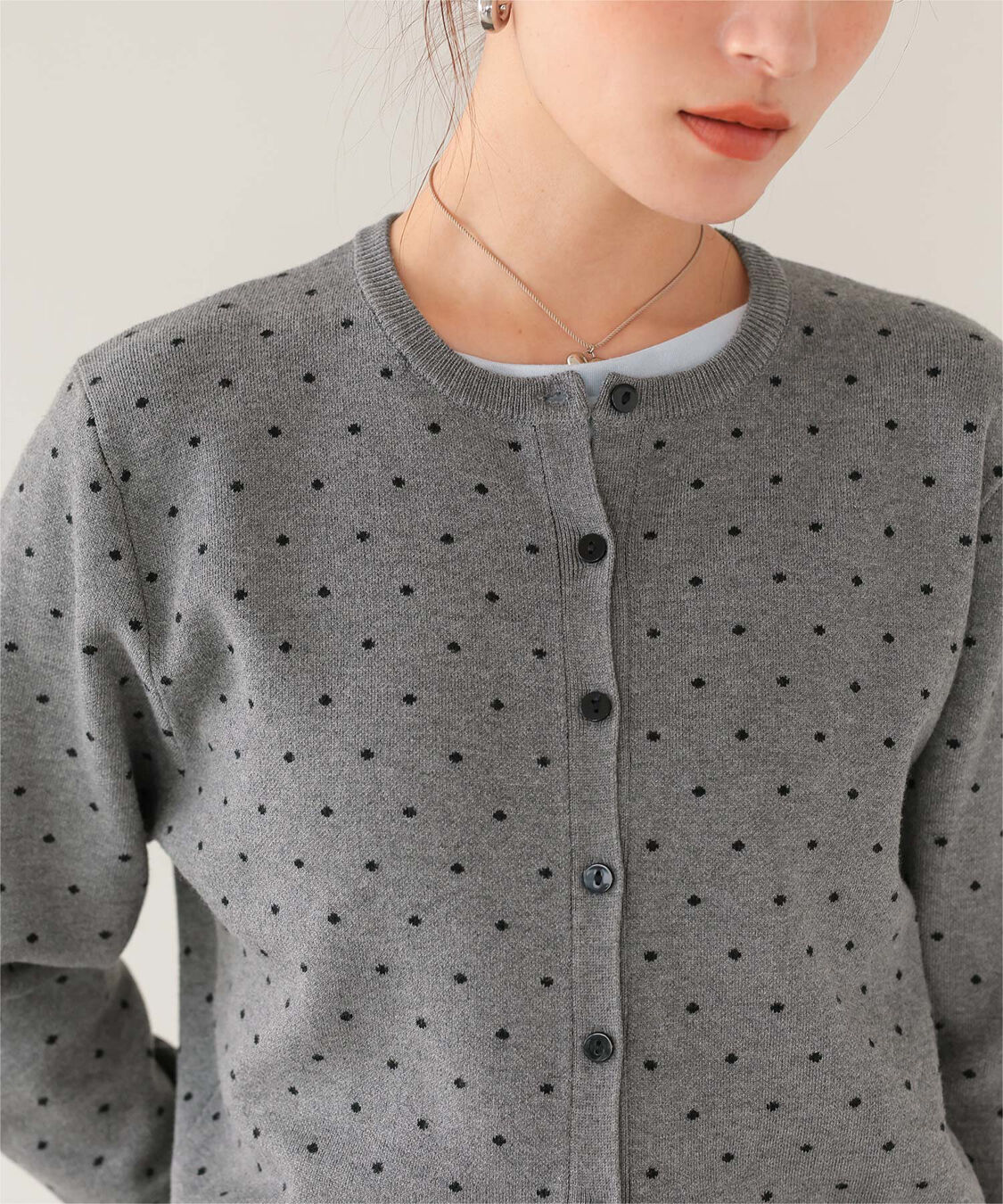 titivate「ドットジャガードニットカーディガン」|ニット・セーター|