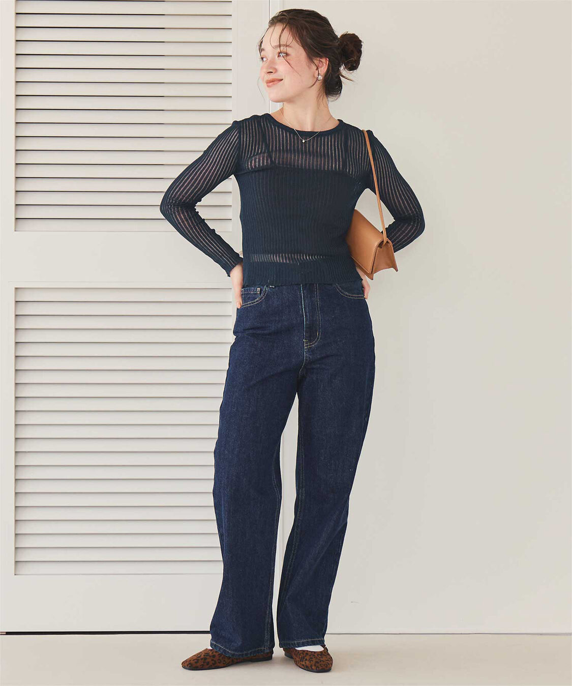 titivate「前後2wayウォッシャブルリブシアーニットカーディガン」|カーディガン|