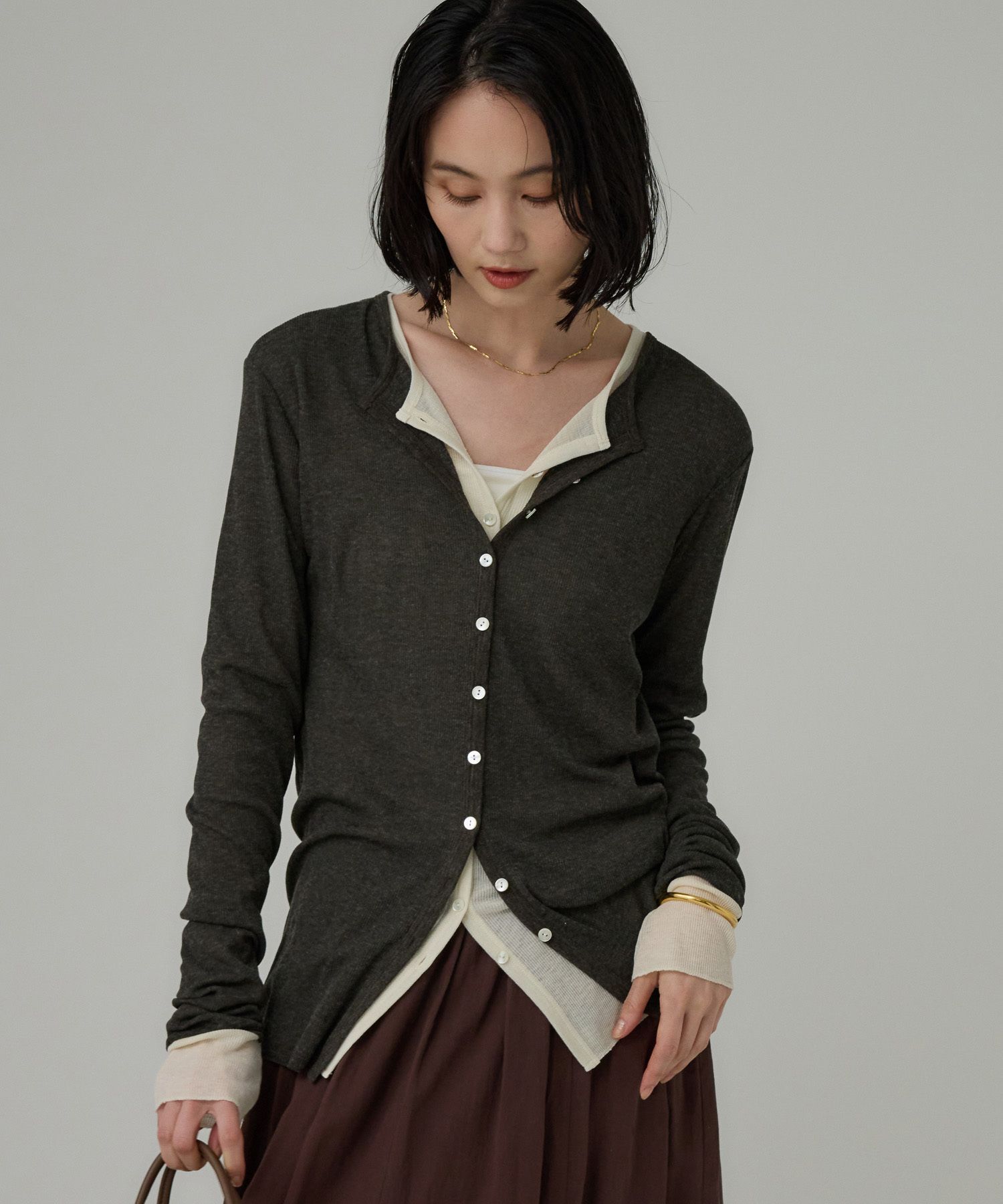 BABYLONE「2WAYストレッチウールテレコ」|Tシャツ・カットソー|ﾁｬｺｰﾙ