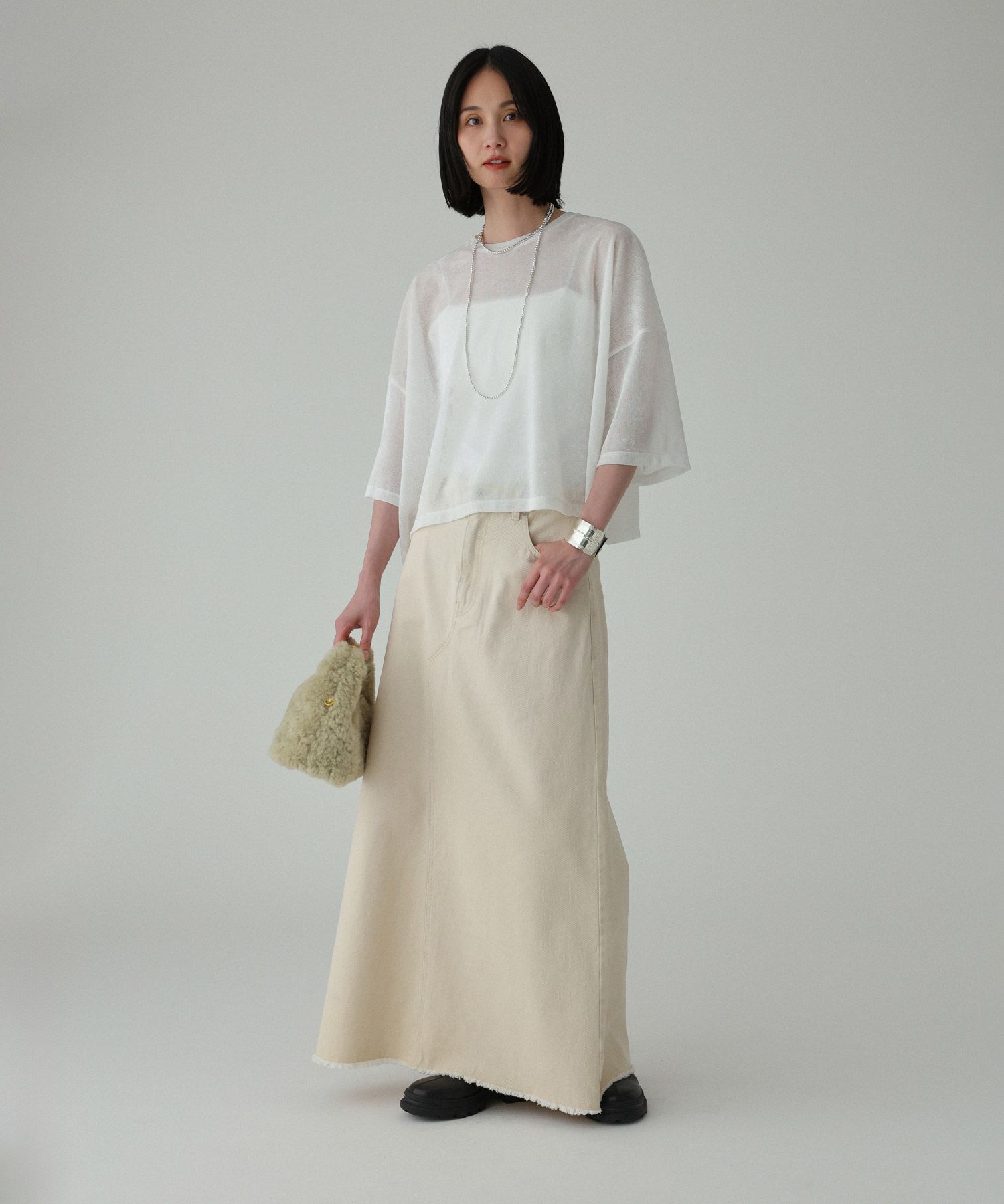 BABYLONE「ナバホパール風ネックレス120cm」|ネックレス|