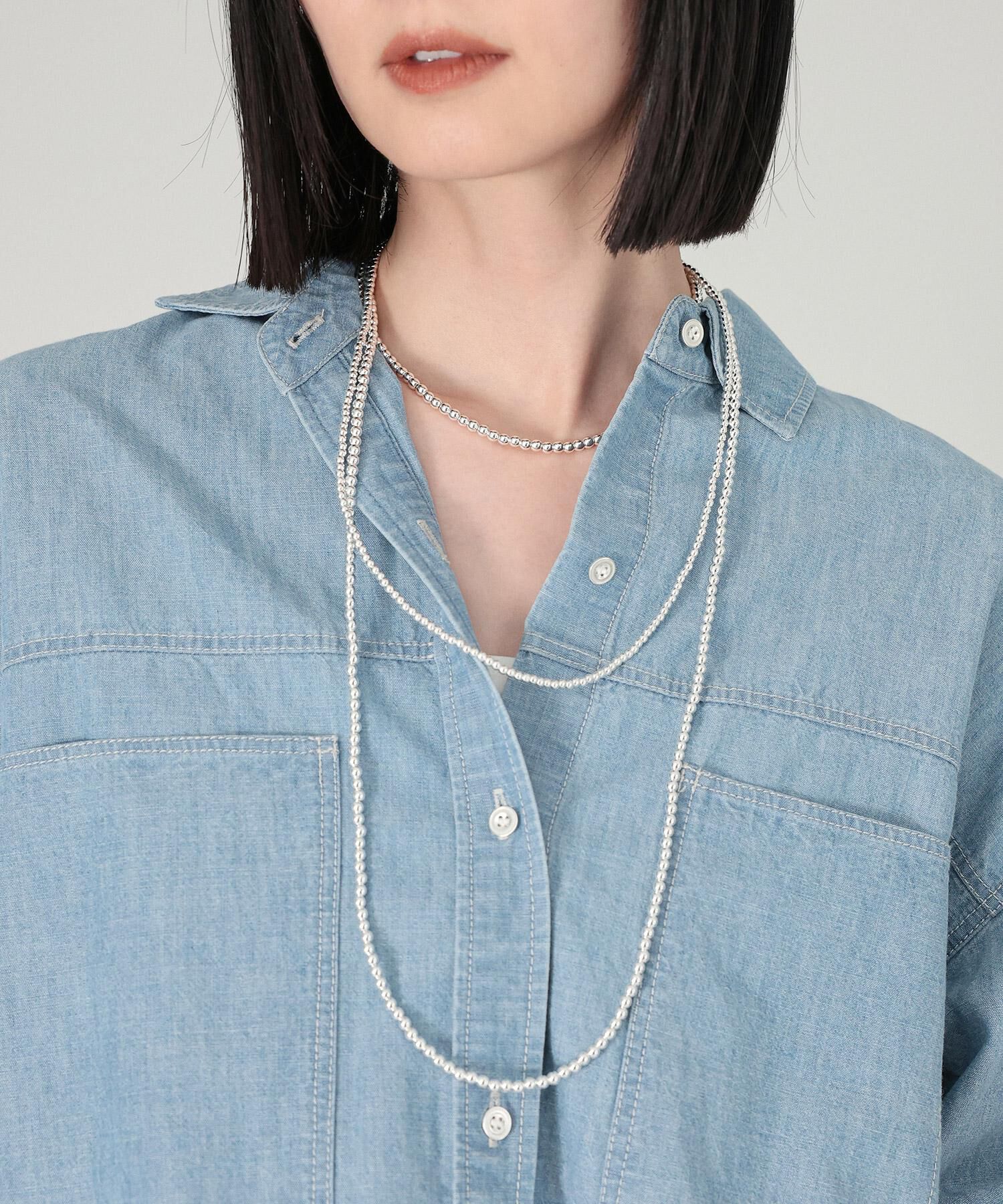 BABYLONE「ナバホパール風ネックレス120cm」|ネックレス|