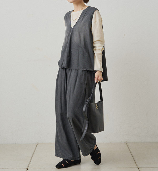  「【リバイバル】ナイロンチュールベロアクルーネックカットソー」|プルオーバー|