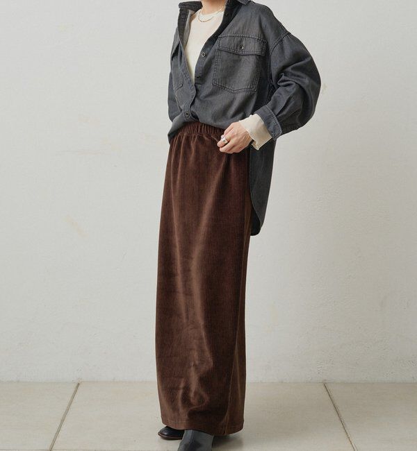  「【サイズ展開/＠yns628＆＠e_r_i_125企画】ストレッチコールスカート」|スカート|