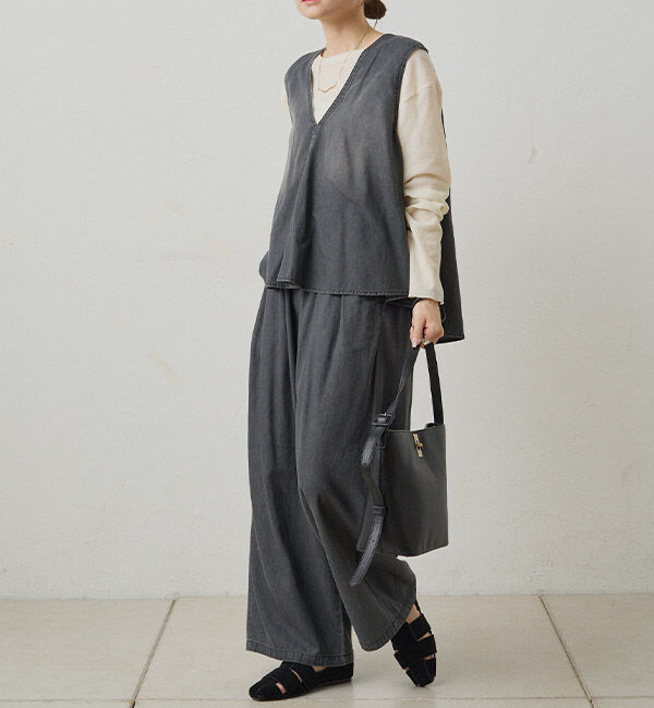  「【SET ITEM】デニムフレアブラウス+イージーパンツセット」|その他|
