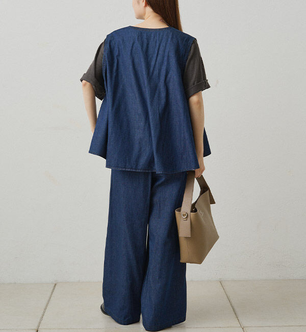  「【SET ITEM】デニムフレアブラウス+イージーパンツセット」|その他|