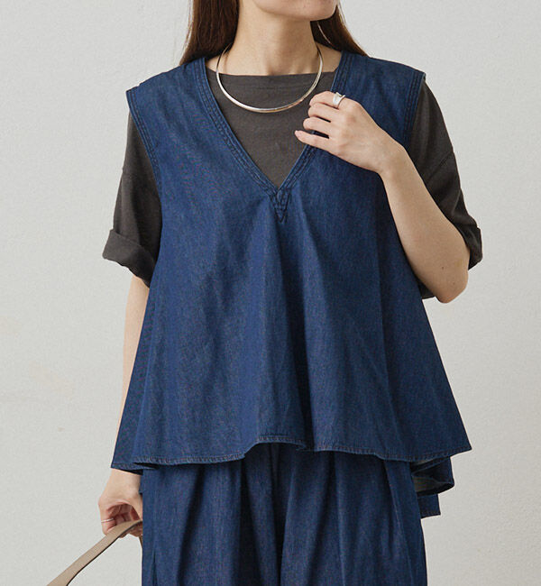  「【SET ITEM】デニムフレアブラウス+イージーパンツセット」|その他|