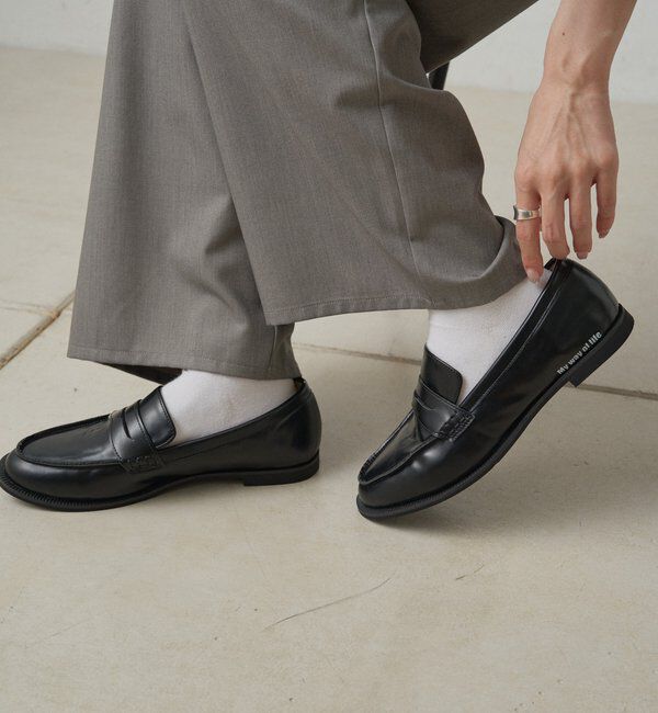  「ワンポイントロゴコインローファー」|その他|ブラック