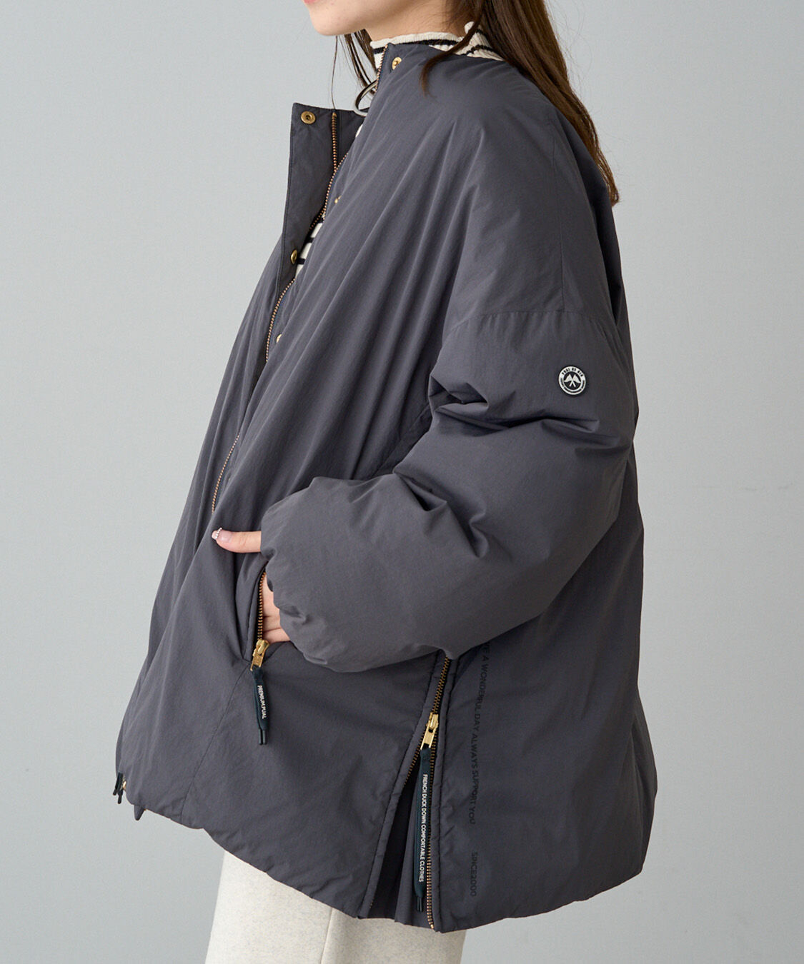  「【リバイバル/WEB限定】フレンチダックダウンサイドジップジャケット」|テーラードジャケット|