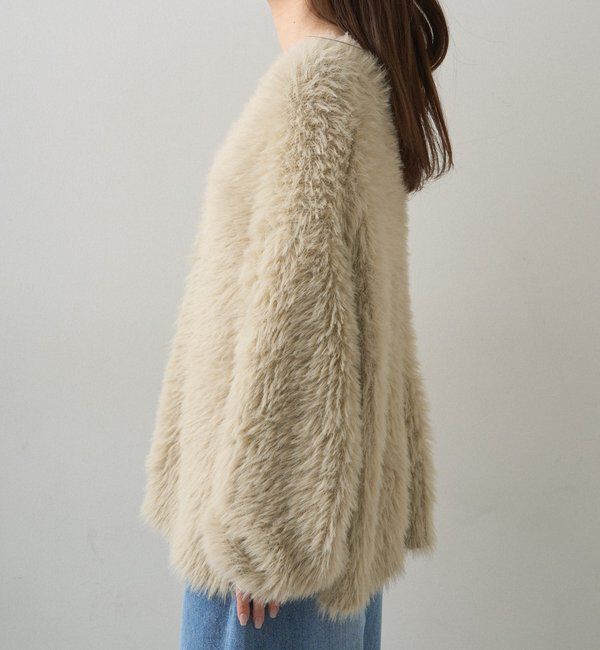  「シャギーニットVネックカーディガン」|カーディガン|