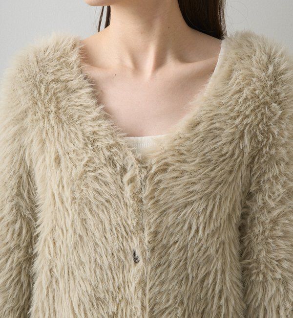  「シャギーニットVネックカーディガン」|カーディガン|