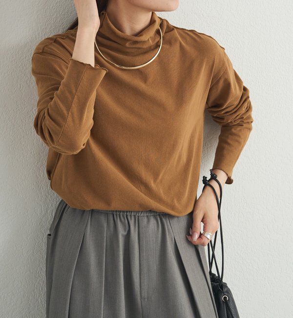  「【25AW新色登場！】コットンシアーハイネックカットソー」|Tシャツ・カットソー|