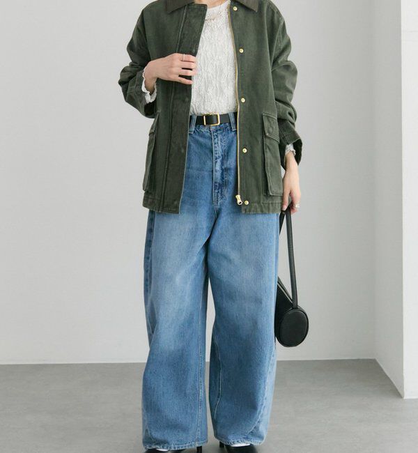  「フェイクレザー襟カバーオールジャケット」|テーラードジャケット|