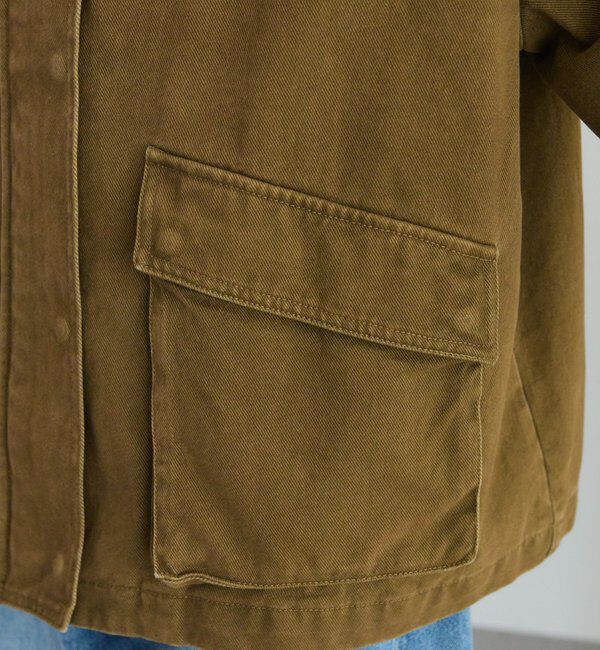  「フェイクレザー襟カバーオールジャケット」|テーラードジャケット|