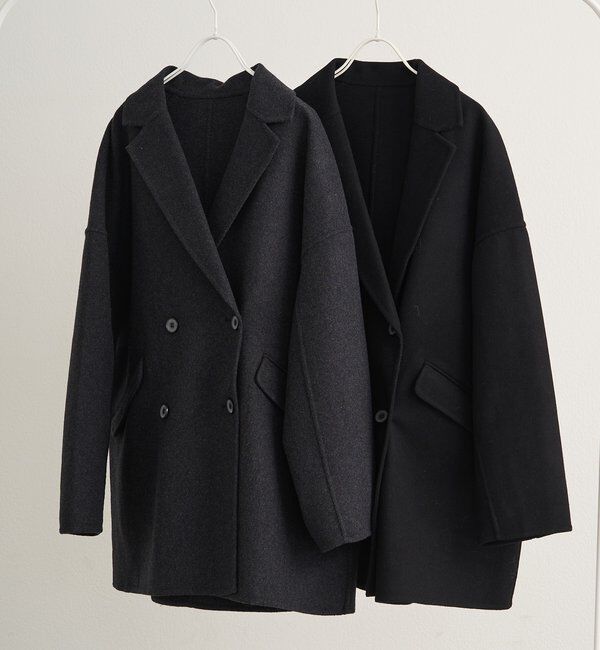  「ハンドメイド風ウール混テーラーコート」|その他|