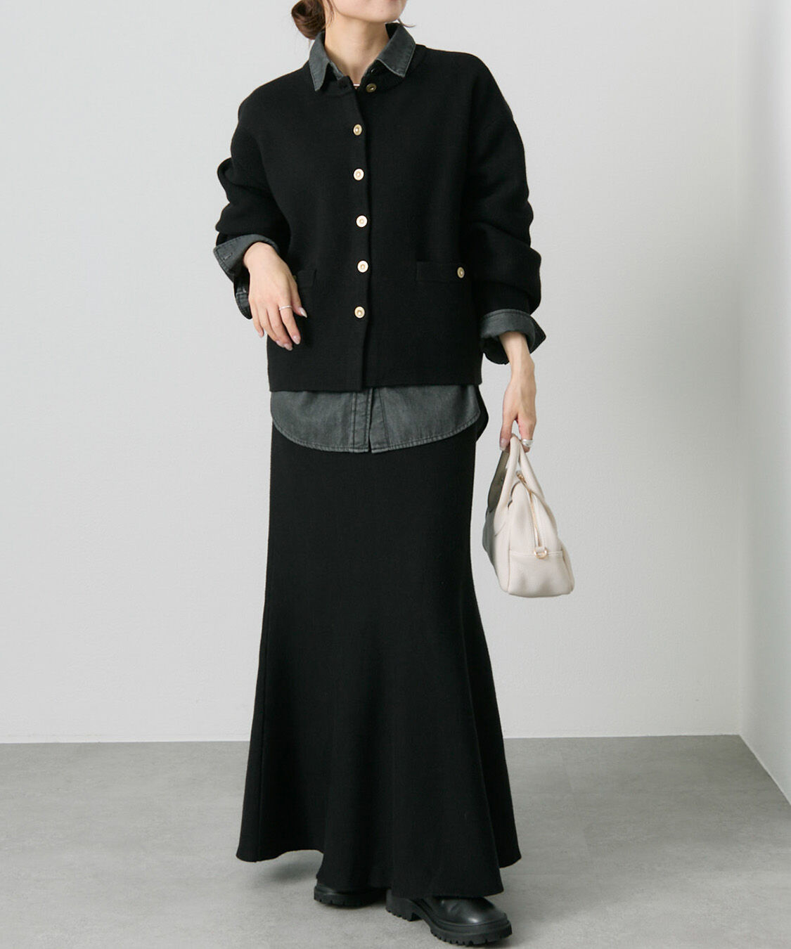  「【新色追加/リバイバル】ミラノリブニットスカート」|スカート|