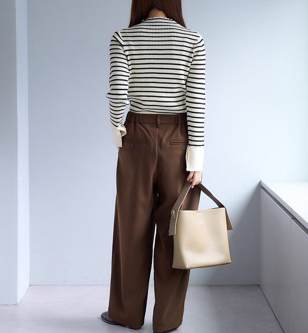  「【2サイズ/インフルエンサー企画】ツータック起毛スラックスパンツ」|その他|