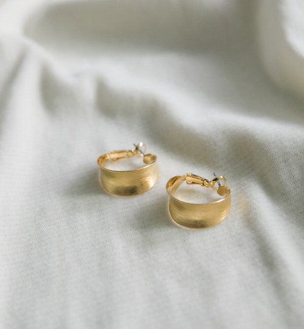  「メタルフープピアス」|ピアス|ゴールド