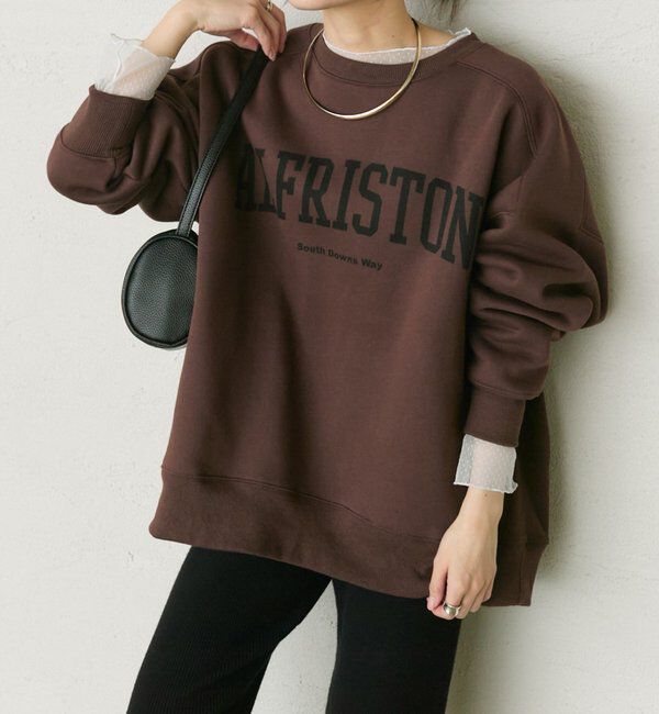  「ロゴプリント裏起毛スウェットプルオーバー」|プルオーバー|