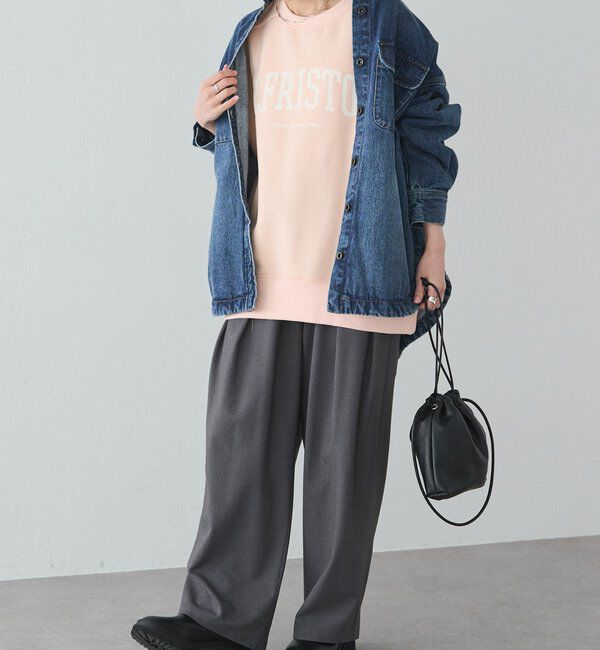  「ロゴプリント裏起毛スウェットプルオーバー」|プルオーバー|