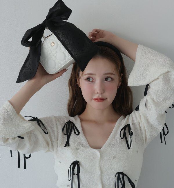  「リボンつきミニスクエアバッグ」|ショルダー・メッセンジャー|