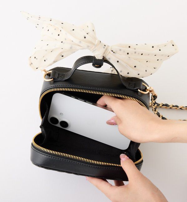  「リボンつきミニスクエアバッグ」|ショルダー・メッセンジャー|