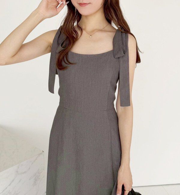  「【新色追加】着痩せ効果抜群/マイナス5キロ見えキャミワンピ」|ワンピース|