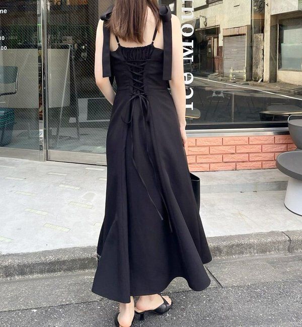  「【新色追加】着痩せ効果抜群/マイナス5キロ見えキャミワンピ」|ワンピース|