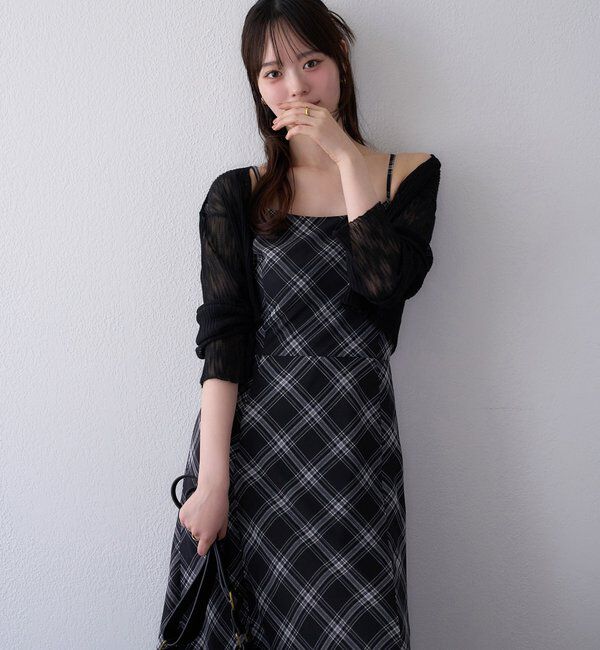  「【新色追加】着痩せ効果抜群/マイナス5キロ見えキャミワンピ」|ワンピース|