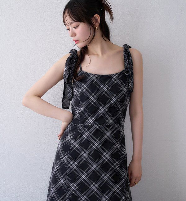  「【新色追加】着痩せ効果抜群/マイナス5キロ見えキャミワンピ」|ワンピース|