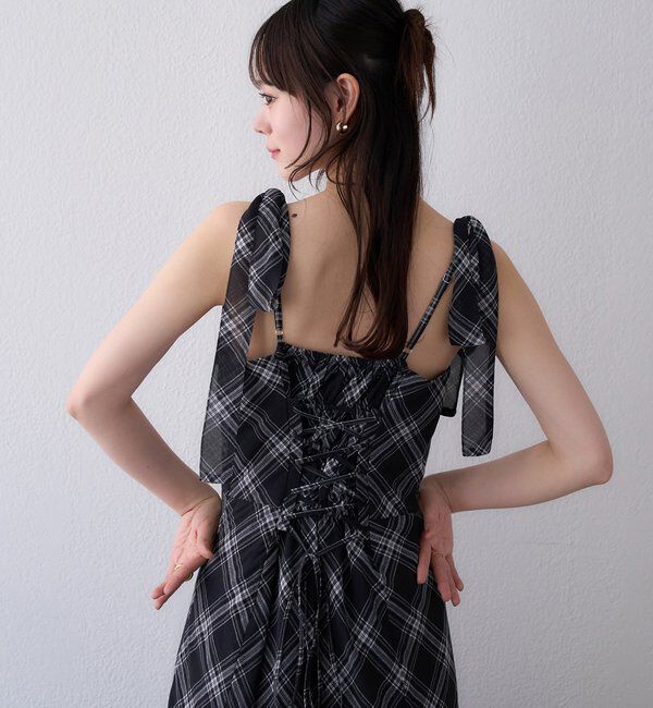  「【新色追加】着痩せ効果抜群/マイナス5キロ見えキャミワンピ」|ワンピース|