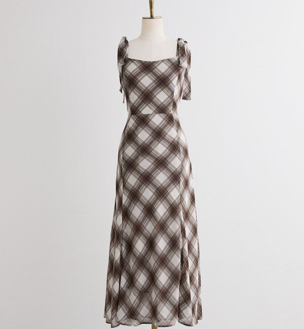  「【新色追加】着痩せ効果抜群/マイナス5キロ見えキャミワンピ」|ワンピース|