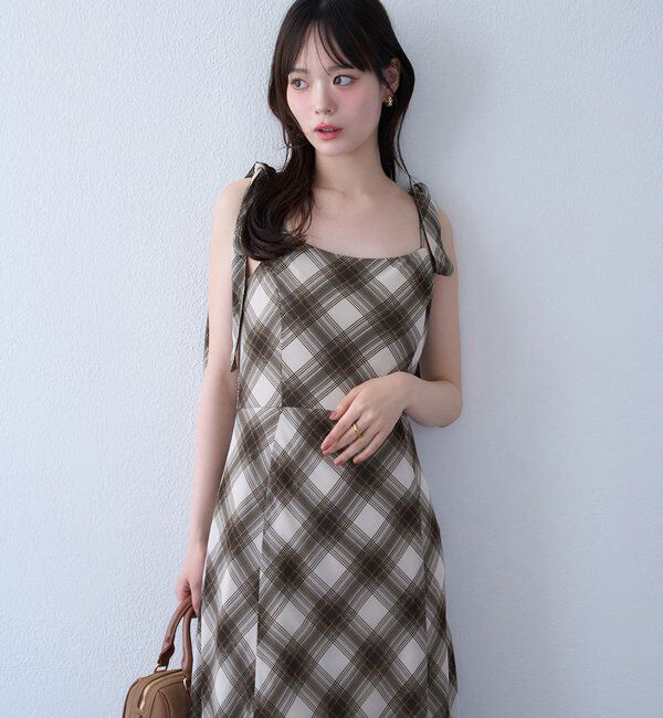  「【新色追加】着痩せ効果抜群/マイナス5キロ見えキャミワンピ」|ワンピース|