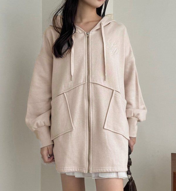  「【WEB限定】ビッグシルエットジップパーカー／裏毛」|プルオーバー|