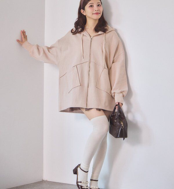  「【WEB限定】ビッグシルエットジップパーカー／裏毛」|プルオーバー|