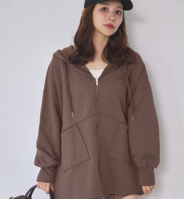  「【WEB限定】ビッグシルエットジップパーカー／裏毛」|プルオーバー|