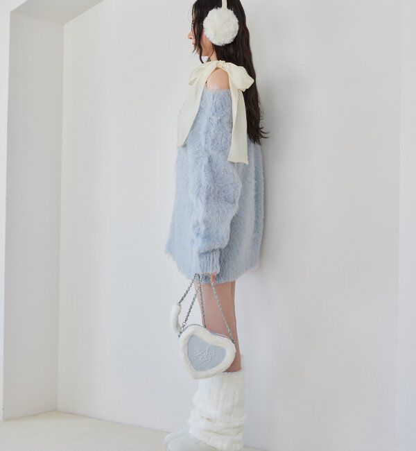  「ハートスエードロゴショルダーバッグ」|ショルダー・メッセンジャー|