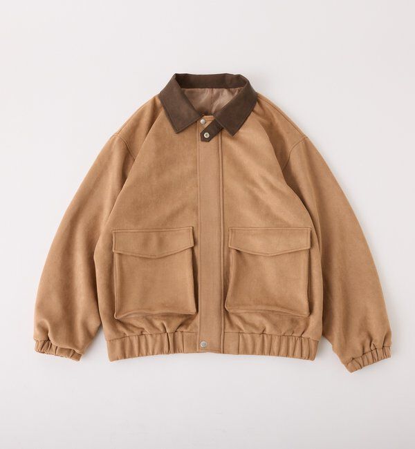  「WEB限定【ロングシーズン活躍！】オーバーサイズ合皮ブルゾン」|ダウンベスト・ベスト|