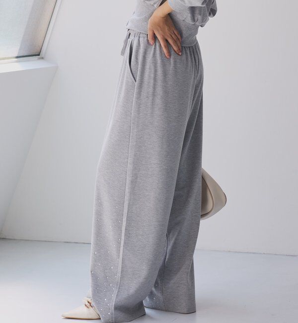  「セットアップ対応／裾ビジューカットパンツ」|その他|