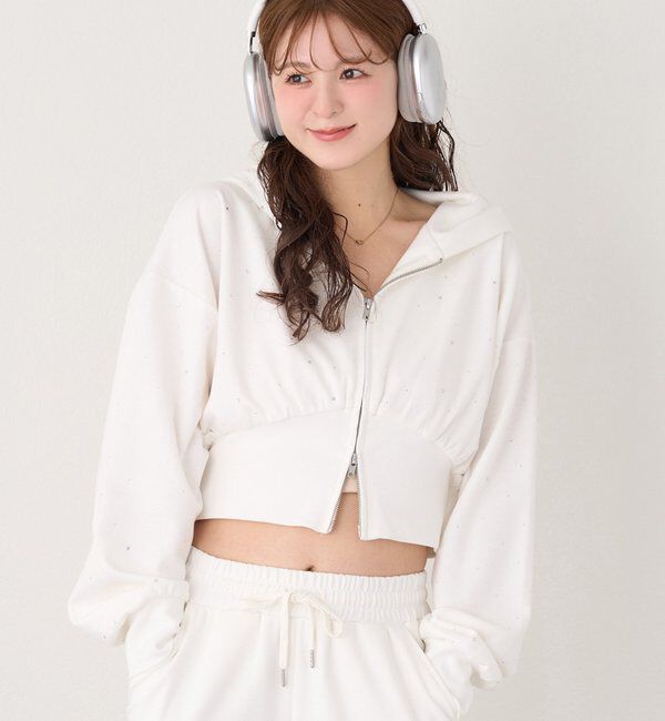  「セットアップ対応／ビジューパーカー」|プルオーバー|