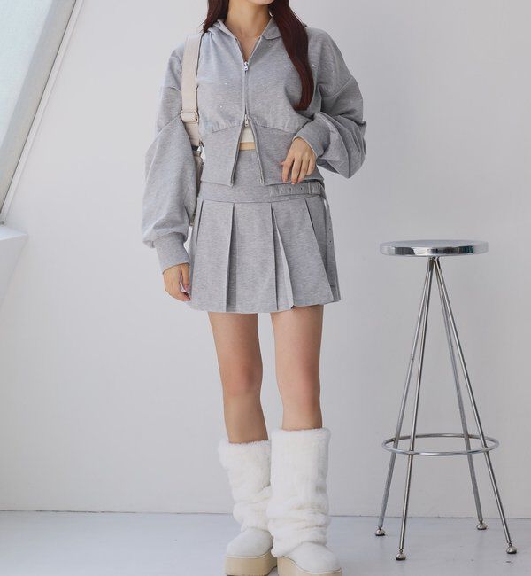  「セットアップ対応／ビジューパーカー」|プルオーバー|