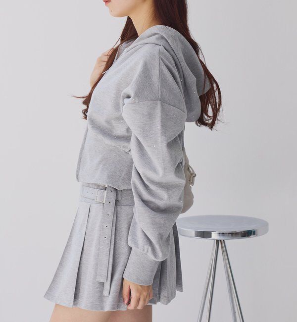  「セットアップ対応／ビジューパーカー」|プルオーバー|