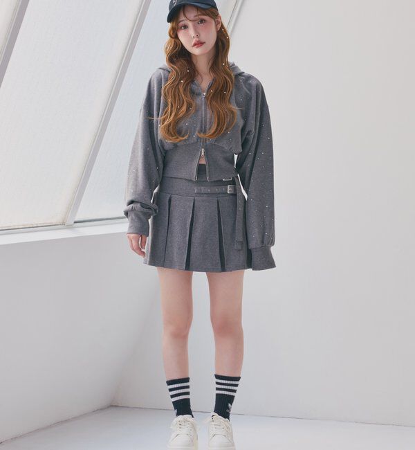  「セットアップ対応／ビジューパーカー」|プルオーバー|