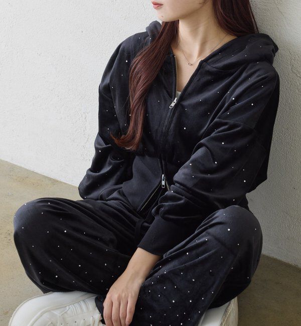  「セットアップ対応／ビジューパーカー」|プルオーバー|