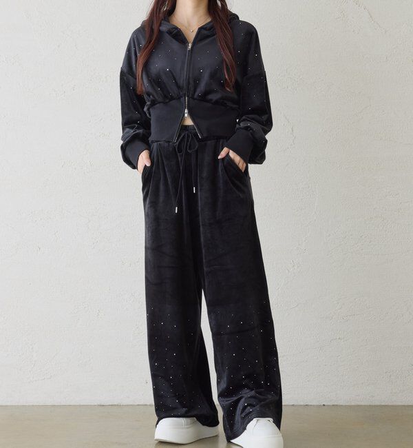  「セットアップ対応／ビジューパーカー」|プルオーバー|